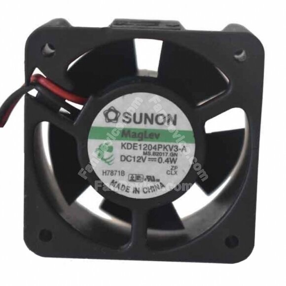 Sunon KDE1204PKV3-A DC 12V 0.4W 2 Wires / 3 Wires Axial Cooling Fan