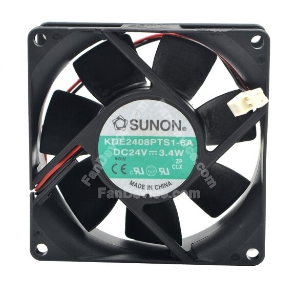 Sunon KDE2408PTS1-6A DC 24V 3.4W 2 Wires / 3 Wires Axial Cooling Fan