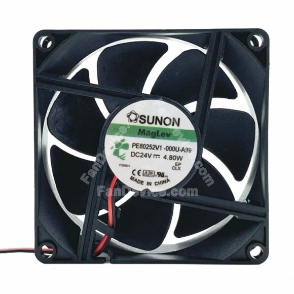 Sunon PE80252V1-000U-A99 DC 24V 4.80W 2 Wires Axial Cooling Fan