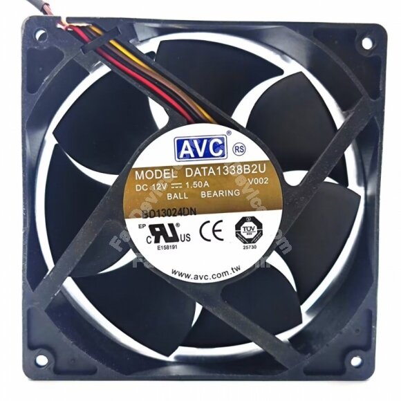 AVC DATA1338B2U DC 12V 1.50A 13538 Ball Bearing Axial Cooling Fan