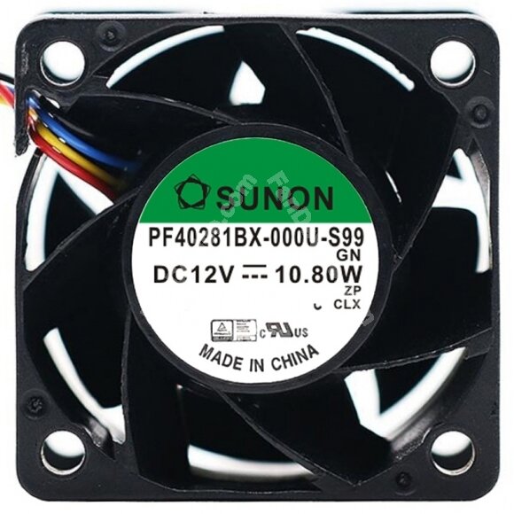 Sunon PF40281BX-000U-S99 DC 12V 10.80W 2 / 3 / 4 Wires Axial Fan