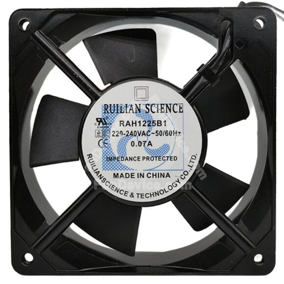 RUILIAN SCIENCE RAH1225B1 AC 220-240V 0.07A Impedance Protected Axial Fan