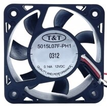 T&T 5015L07F-PH1 DC 12V 0.14A 3 Wires Axial Cooling Fan