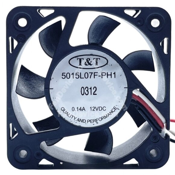 T&T 5015L07F-PH1 DC 12V 0.14A 3 Wires Axial Cooling Fan
