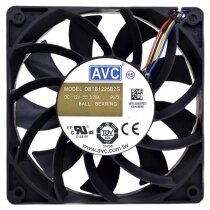AVC DBTB1225B2G DC 12V 3.20A 4 Wires 12025 Ball Bearing PWM Axial Fan