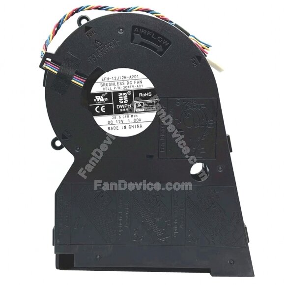DWPH EFH-12J12W-AP01 3CWF9-A01 DC 12V 1.00A 4 Wires Blower Cooling Fan