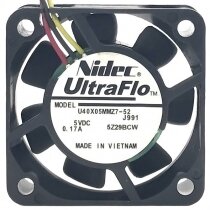 Nidec U40X05MMZ7-52J991 DC 5V 0.17A 2 Wires / 3 Wires 4010 Axial Fan