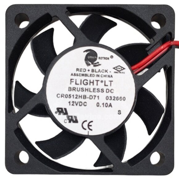 FLIGHT CR0512HB-D71 12V 0.10A 2 Wires 5010 DC Brushless Axial Fan
