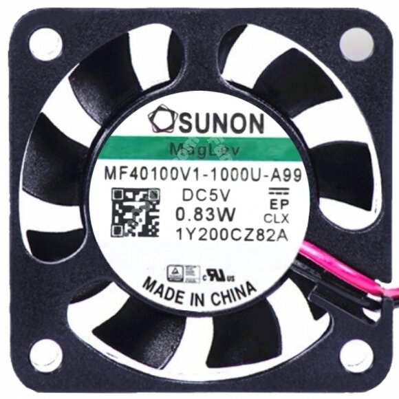 Sunon Maglev MF40100V1-1000U-A99 DC 5V 0.83W 2 Wires Axial Cooling Fan