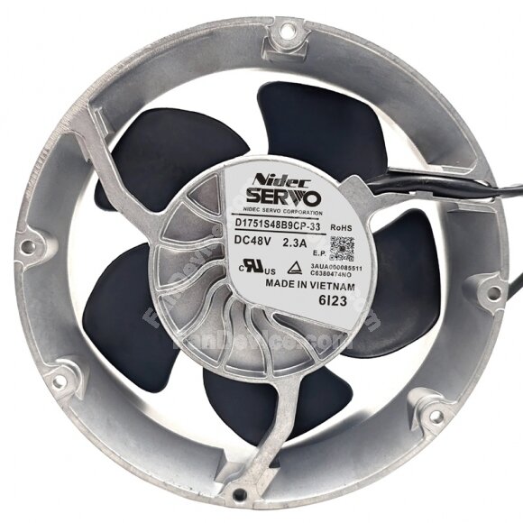 Nidec Servo D1751S48B9CP-33 DC 48V 2.3A 4 Wires 17251 Axial Cooling Fan