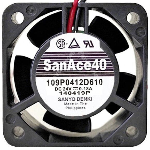 Sanyo 109P0412D610 24V 0.18A 2 / 3 Wires 4020 Axial Fan