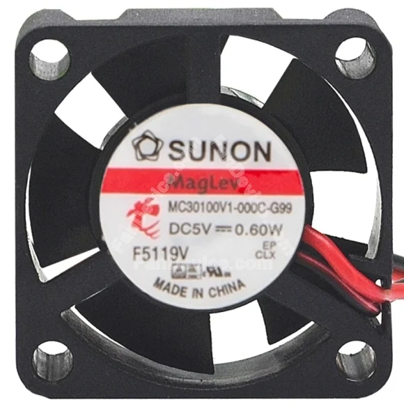 Sunon MC30100V1-000C-G99 5V 0.60W 2 Wires Axial Fan