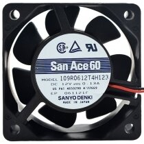 Sanyo 109R0612T4H123 12V 0.13A 2 Wires Axial Fan