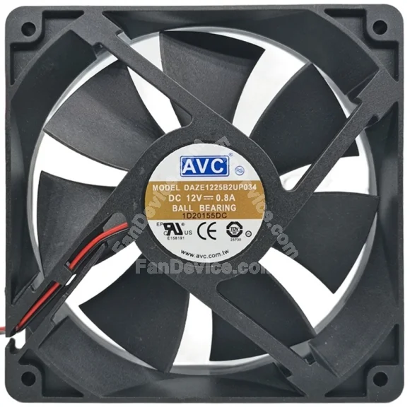 AVC DAZE1225B2UP034 12V 0.8A Ball Bearing Cooling Fan