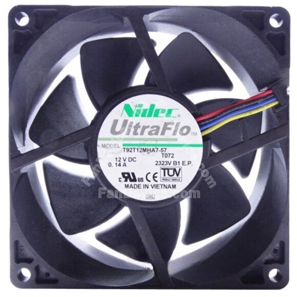 Nidec T92T12MHA7-57T072 12V 0.14A 4 Wires PWM Cooling Fan