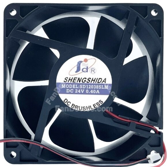 SHENGSHIDA SD12038SLM 24V 0.40A 2 Wires Cooling Fan