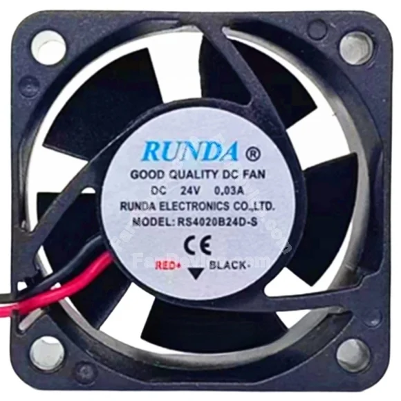 RUNDA RS4020B24D-S 24V 0.03A 2 Wires Axial Cooling Fan