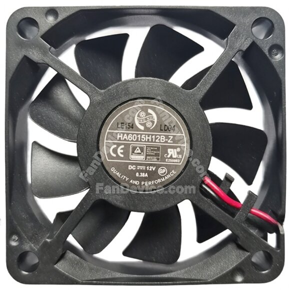 HONGHUA HA6015H12B-Z 12V 0.38A 2 Wires Axial Cooling Fan