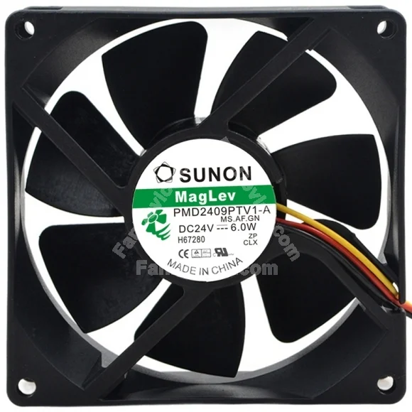 Sunon PMD2409PTV1-A 24V 6.0W 2 / 3 Wires Cooling Fan