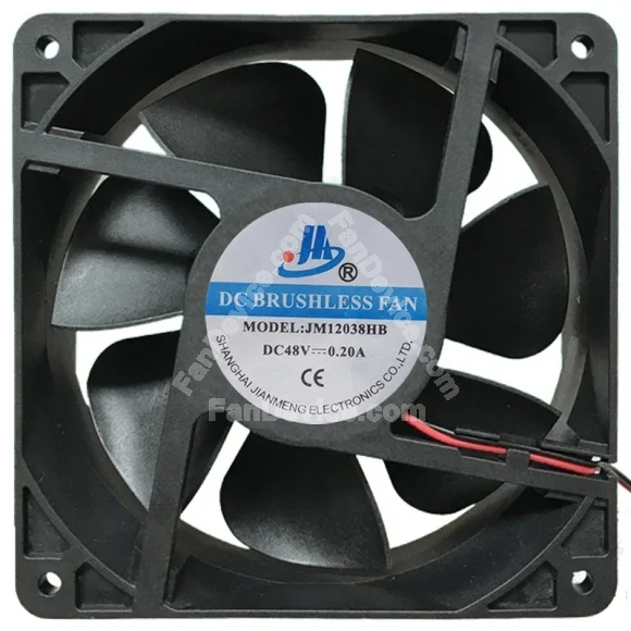 JM JM12038HB 48V 0.20A 2 Wires DC Brushless Cooling Fan