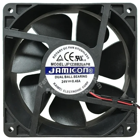 JAMICON JF1238B2UAPR 24V 0.46A Ball Bearing Cooling Fan