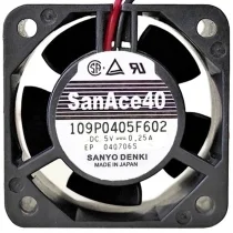 Sanyo 109P0405F602 5V 0.25A 2 Wires Axial Cooling Fan