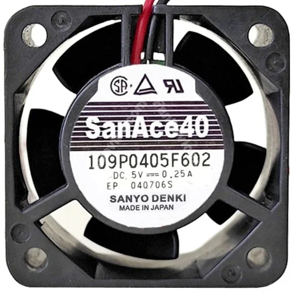 Sanyo 109P0405F602 5V 0.25A 2 Wires Axial Cooling Fan