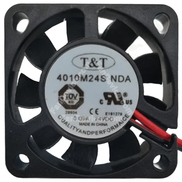 T&T 4010M24S NDA 24V 0.09A 2 Wires Axial Cooling Fan