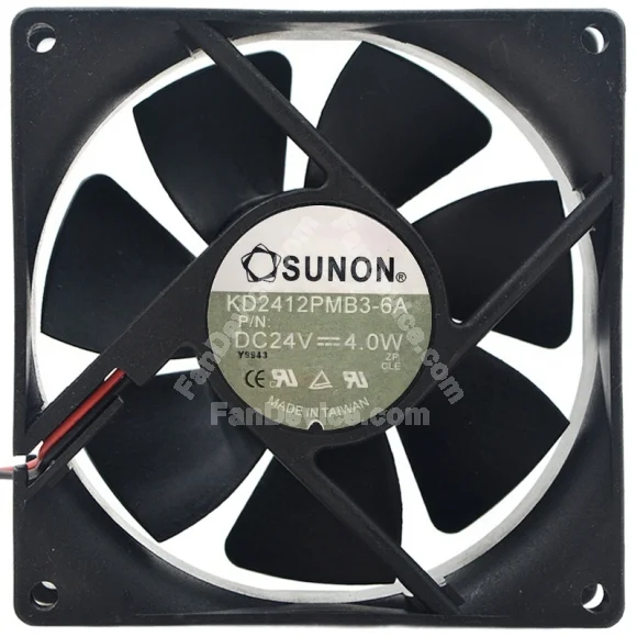 Sunon KD2412PMB3-6A 24V 4.0W 2 Wires Axial Cooling Fan