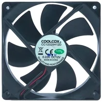 COOLCOX CC12025H12D 12V 0.22A 2 Wires Axial Cooling Fan