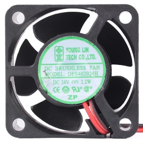 YOUNG LIN DFS402024H 24V 2.2W 2 / 3 Wires Cooling Fan