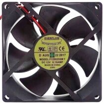 EVERFLOW F129025SMT 12V 0.18AMP 2 Wires Axial Cooling Fan
