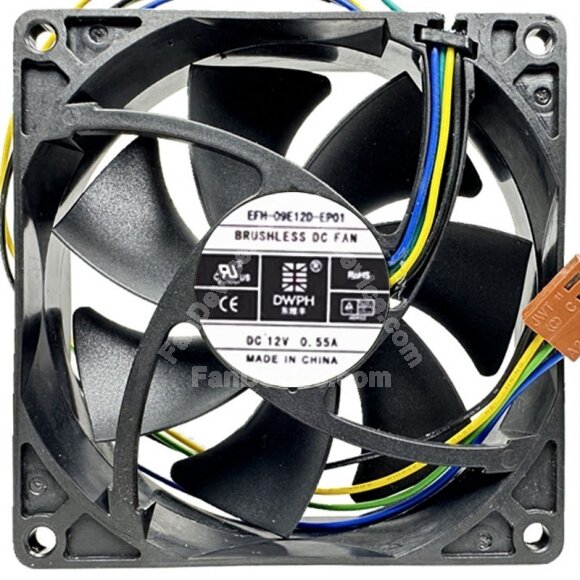 DWPH EFH-09E12D-EP01 12V 0.55A 2 / 3 / 4 Wires Cooling Fan