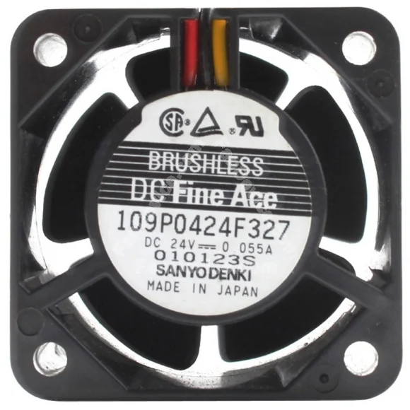 Sanyo 109P0424F327 24V 0.055A 2 / 3 Wires Axial Cooling Fan