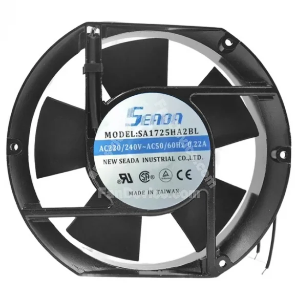 SEADA SA1725HA2BL 220/240V 0.22A 2 Wires Axial Cooling Fan