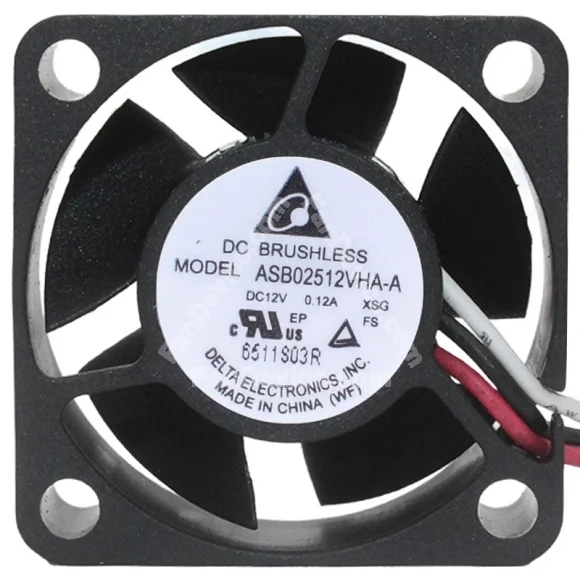 Delta ASB02512VHA-A 12V 0.12A 3 Wires Axial Cooling Fan