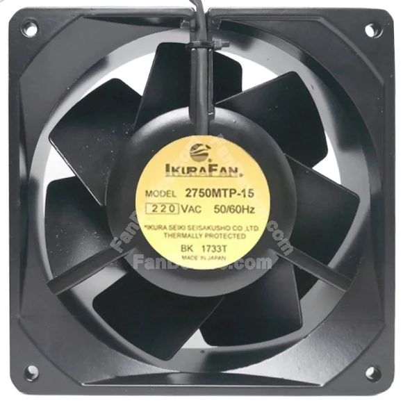 IKURAFAN 2750MTP-15 220V 2 Wires Thermally Protected Cooling Fan