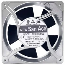 Sanyo 109S005UL 100V 0.18/0.16A 14/12W Axial Cooling Fan