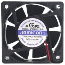 JAMICON JF0625B2UR-R 24V 0.16A 2 Wires Axial Cooling Fan