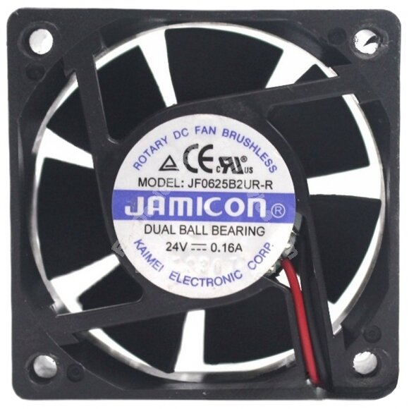 JAMICON JF0625B2UR-R 24V 0.16A 2 Wires Axial Cooling Fan