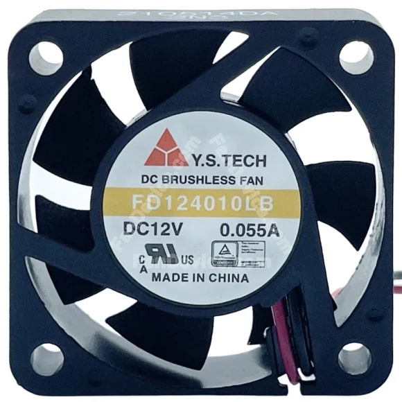 Y.S.TECH FD124010LB 12V 0.055A 2 Wires Axial Cooling Fan