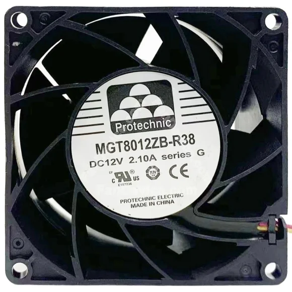 Protechnic MGT8012ZB-R38 12V 2.10A 3 Wires Cooling Fan