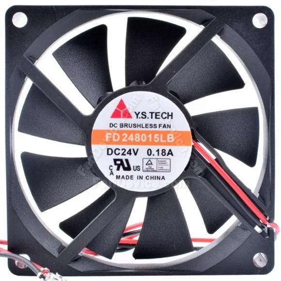 Y.S.TECH FD248015LB 24V 0.18A DC Brushless 2 Wires Axial Cooling Fan