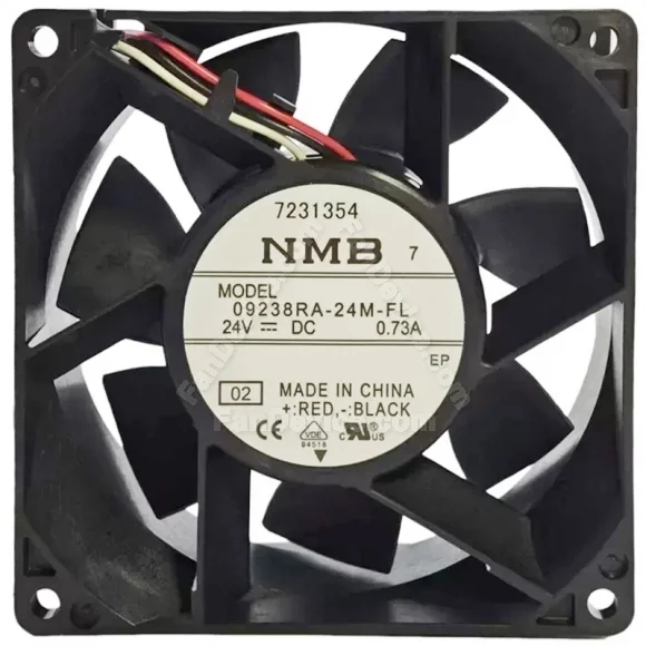 NMB 09238RA-24M-FL DC 24V 0.73A 3 Wires Axial Cooling Fan