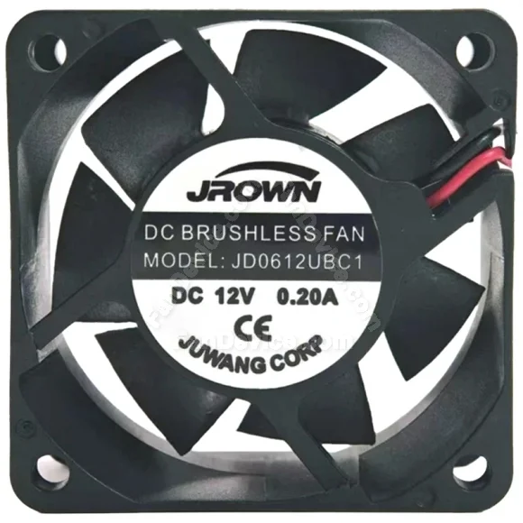 JROWN JD0612UBC1 12V 0.20A 2 Wires Ball Bearing Cooling Fan