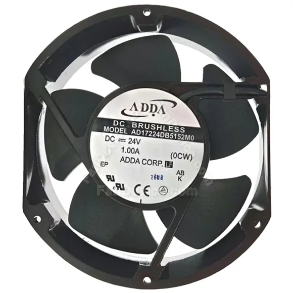ADDA AD17224DB5152M0 24V 1.00A DC Brushless 3 Wires Axial Cooling Fan