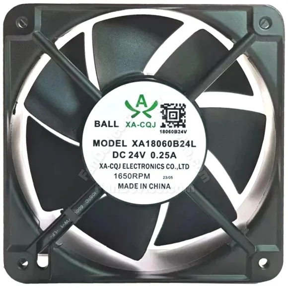 XA-CQJ XA18060B24L 24V 0.25A 2 Wires Ball Bearing 1650RPM Cooling Fan