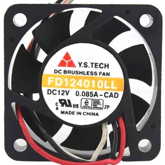 Y.S.TECH FD124010LL 12V 0.085A DC Brushless 3 Wires Axial Cooling Fan