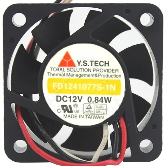 Y.S.TECH FD1241077S-1N DC 12V 0.84W 3 Wires Axial Cooling Fan