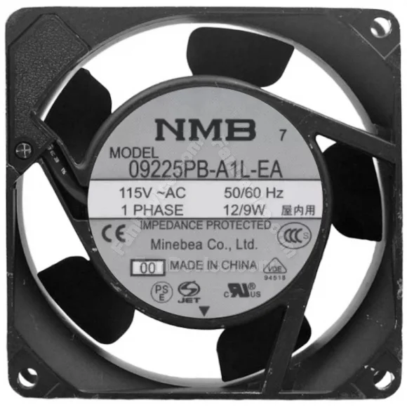 NMB 09225PB-A1L-EA 115V 12/9W Impedance Protected 1 PHASE Cooling Fan